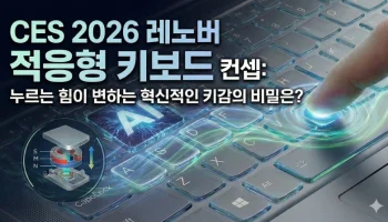 레노버 적응형 키보드, CES 2026, 레노버 컨셉 키보드, 옵티컬 액추에이션, 가변 키감 키보드, 리전 프로 롤러블, 자가충전 키보드, 레노버 신제품, 게이밍 키보드 추천, 미래형 키보드