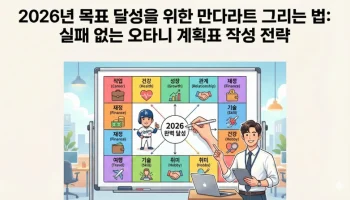 2026년 목표 설정, 만다라트 그리는 법, 오타니 계획표, 2026년 새해 다짐, 만다라트 양식, 목표 달성 기법, 2026년 갓생 살기, 자기계발 도구, 노션 만다라트, 만다라트 예시