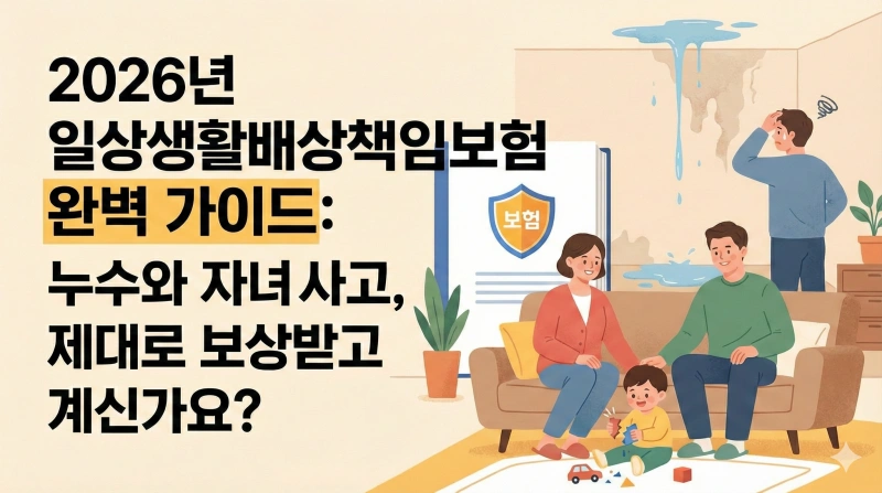 일상생활배상책임보험, 가족일상생활배상책임보험, 누수 보상 범위