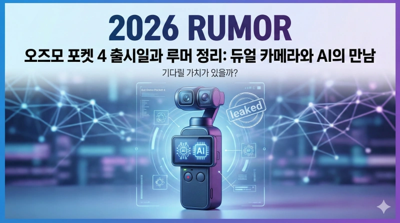 오즈모 포켓 4, DJI 신제품, 브이로그 카메라 추천, 오즈모 포켓 4 출시일, 오즈모 포켓 3 비교, 1인치 센서 카메라, DJI 루머, 유튜브 장비, 듀얼 카메라 짐벌, 포켓 4 스펙