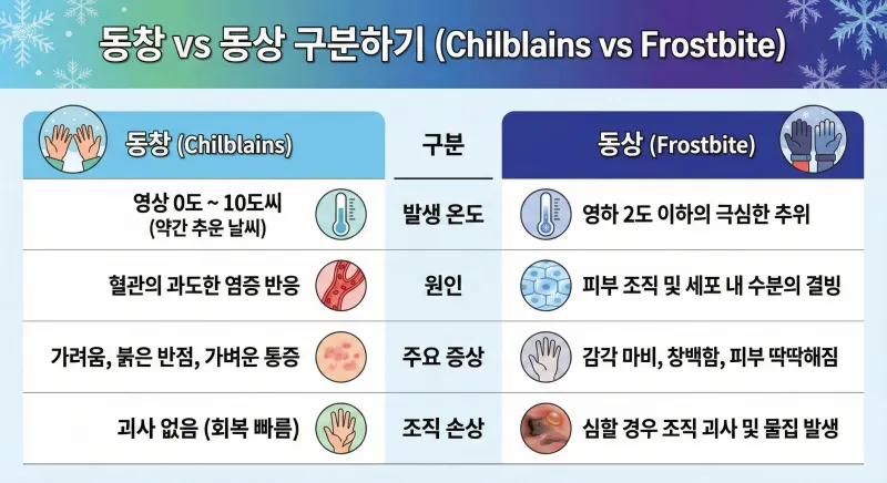 동상 초기 증상, 손가락 동상, 발가락 동상, 1도 동상, 동상 응급처치, 동창 동상 차이, 동상 치료법, 겨울철 피부관리, 손끝 감각 저하, 동상 물집