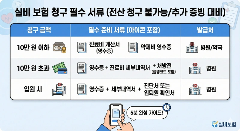 실비 보험 청구 하는 법: 2026년 최신 앱 접수 및 필수 서류 5분 완성 가이드 2 실비 보험 청구 하는 법, 실손보험 청구 서류, 실손24 사용법, 보험금 청구 앱, 4세대 실손보험, 병원비 환급, 실비보험 청구 기간, 소액 보험금 청구, 진료비 세부내역서, 약제비 영수증
