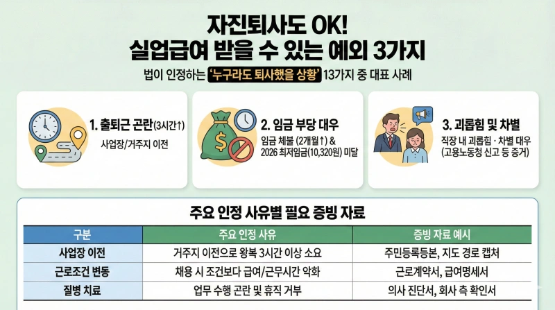 실업급여 자격, 실업급여 조건, 2026년 실업급여, 피보험단위기간 180일, 자진퇴사 실업급여, 고용보험 수급자격, 실업급여 상한액, 실업급여 하한액, 권고사직 실업급여, 실업급여 신청방법