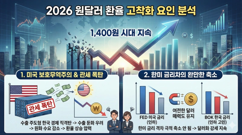 원달러 환율 전망, 달러 투자 전략, 2026년 환율, 미국 금리 인하, WGBI 편입, 환율 하락 시점, 달러 인덱스 전망, 원화 가치, 외환 시장 분석, 환테크 방법