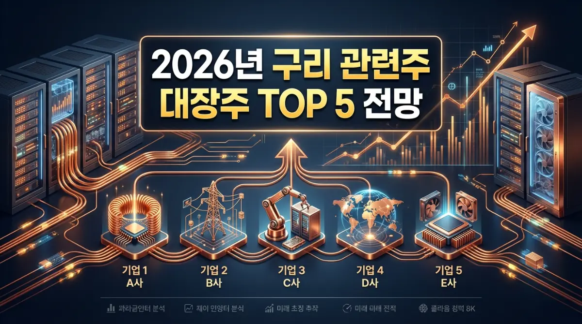 2026년 구리 관련주 대장주 TOP 5 전망 및 AI 인프라 확대로 인한 전선주 수혜 분석 정보