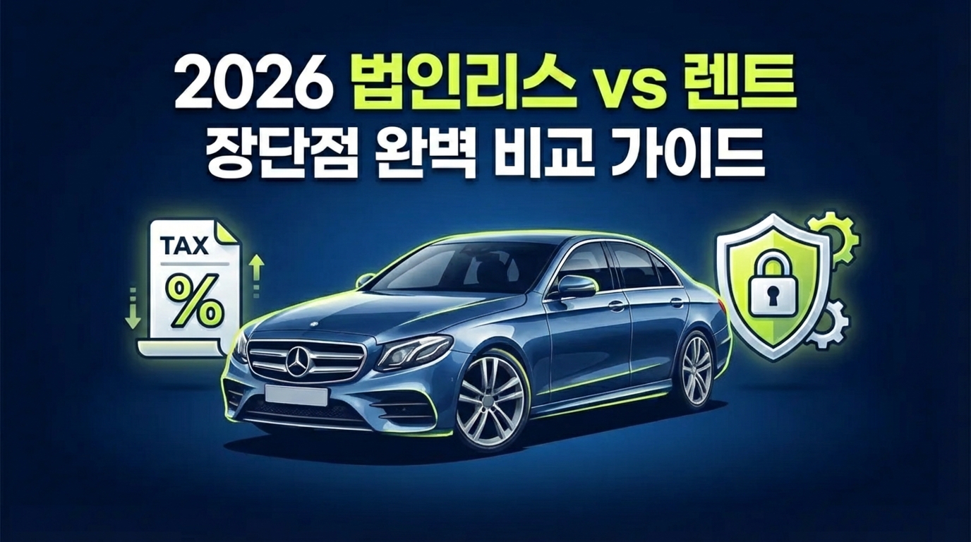 2026년 법인리스와 법인장기렌트 장단점 완벽 비교 및 절세 혜택 가이드