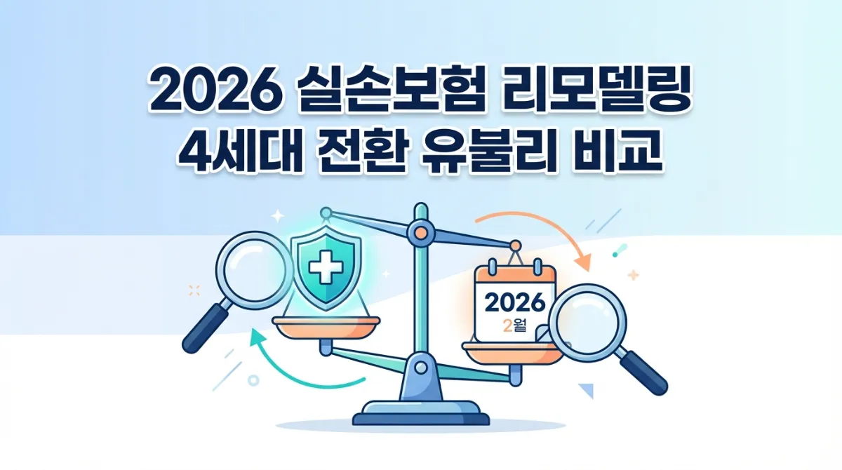 2026년 실손보험 리모델링 및 4세대 전환 유불리 완벽 비교 가이드