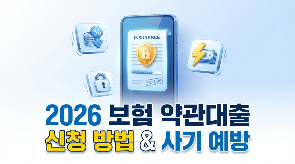 2026년 보험 약관대출 신청 방법 완벽 가이드 및 급전 필요할 때 피싱 사기 피하는 법