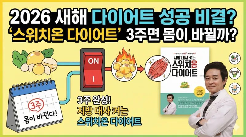 2026년 새해 다이어트 성공 비결로 추천하는 박용우 박사의 스위치온 다이어트 3주 프로그램 핵심 요약 썸네일