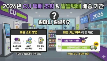 2026년 CU 편의점 택배 조회 방법 및 알뜰택배 배송 기간은 얼마나 걸릴까? CU 편의점 택배 조회, CU 알뜰택배, 편의점 택배 배송기간, CUpost, 롯데글로벌로지스, 반값택배 조회, 택배 운송장 번호, CU 고객센터, 내일보장택배, 편의점 택배 가격