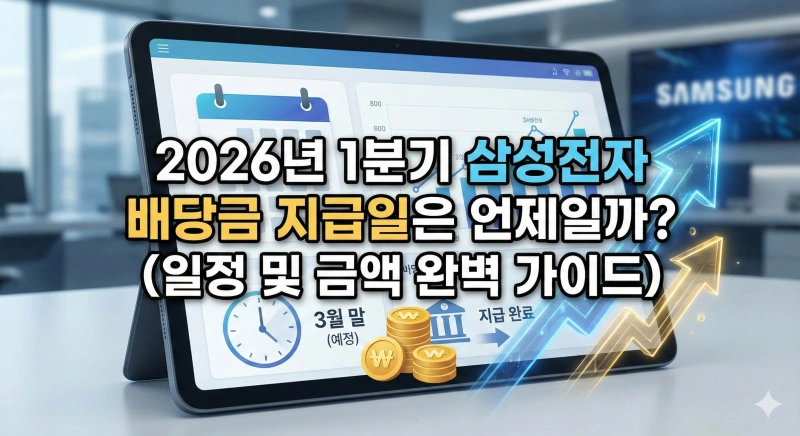 삼성전자 배당금, 2026년 1분기 배당금, 삼성전자 배당금 지급일, 삼성전자 배당락일, 삼성전자 우선주 배당금, 배당금 조회, 주주환원 정책, 특별배당, 삼성전자 주가, 2026년 배당일정