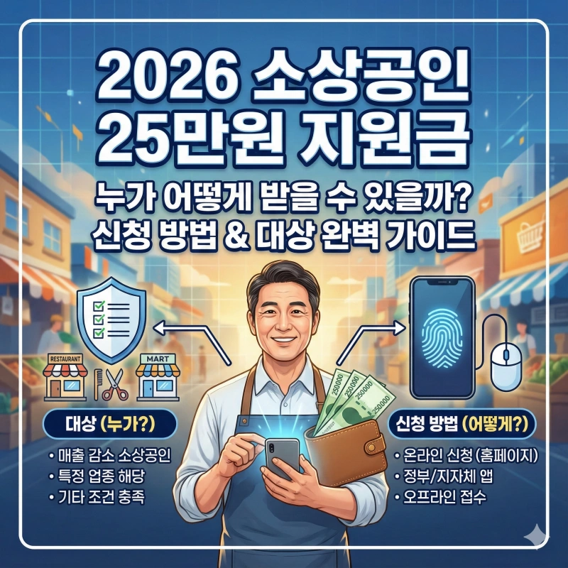 경영안정바우처, 소상공인 지원금 신청, 2026 소상공인 예산, 영세 소상공인 지원, 전기요금 특별지원, 소상공인24, 소상공인 정책자금, 민생회복지원금, 소상공인 경영부담 완화