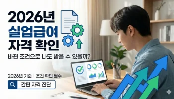 2026년 실업급여 자격 확인, 바뀐 조건으로 나도 받을 수 있을까? 실업급여 자격, 실업급여 조건, 2026년 실업급여, 피보험단위기간 180일, 자진퇴사 실업급여, 고용보험 수급자격, 실업급여 상한액, 실업급여 하한액, 권고사직 실업급여, 실업급여 신청방법