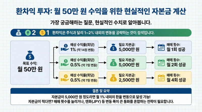 환차익으로 월 50만 원 벌 수 있을까? 초보자를 위한 2026년 외환거래 방법 실전 가이드 1 외환거래 방법, 환차익, 달러 투자, 엔테크, 월급 외 수익, 환전 수수료 우대, 2026년 환율 전망, 소액 투자, 재테크 전략, 외화 통장