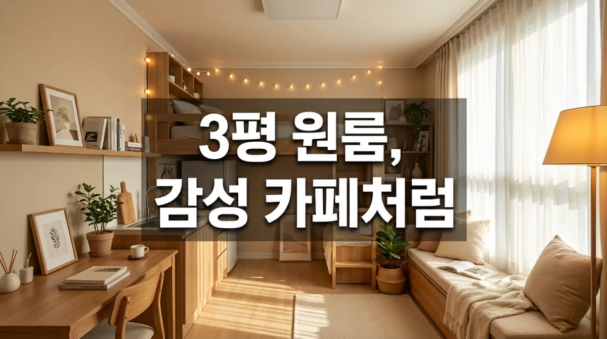2026년 3평 원룸 인테리어 꿀팁 좁은 방 넓게 쓰는 배치 공식과 자취 필수템 BEST 7
