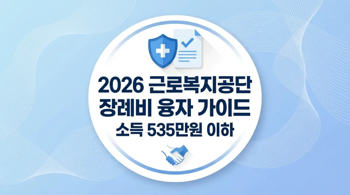 2026년 근로복지공단 장례비 융자 신청 방법 및 월평균 소득 535만원 이하 자격 조건과 필요 서류 안내