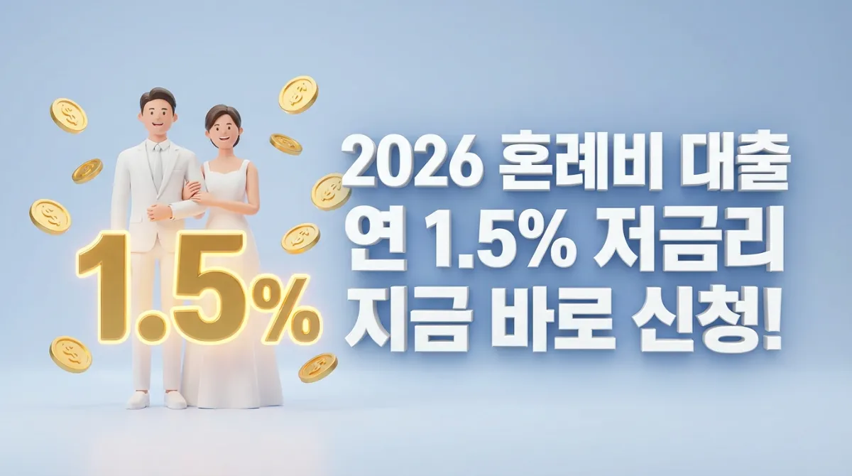 2026년 근로복지공단 혼례비 대출 신청 안내: 연 1.5% 금리 혜택 및 월 소득 268만원 이하 근로자 대상 신청 정보