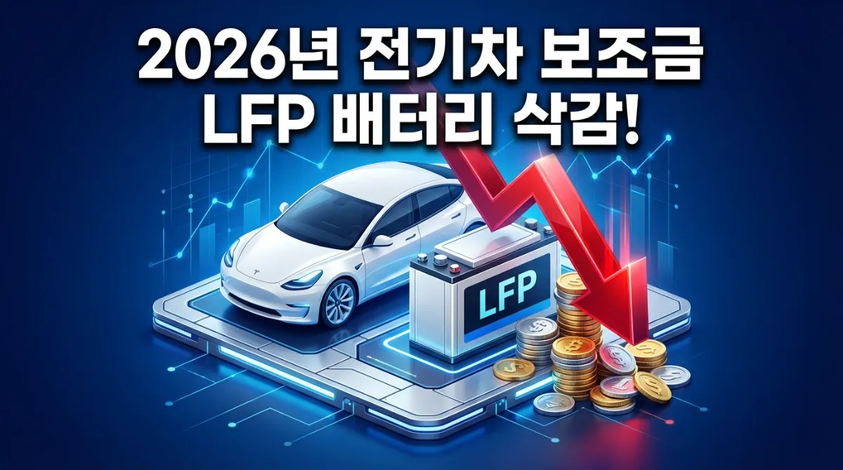 2026년 전기차 보조금 개편안 LFP 배터리 삭감 확정 및 차종별 보조금 차이 분석 (최대 400만원)