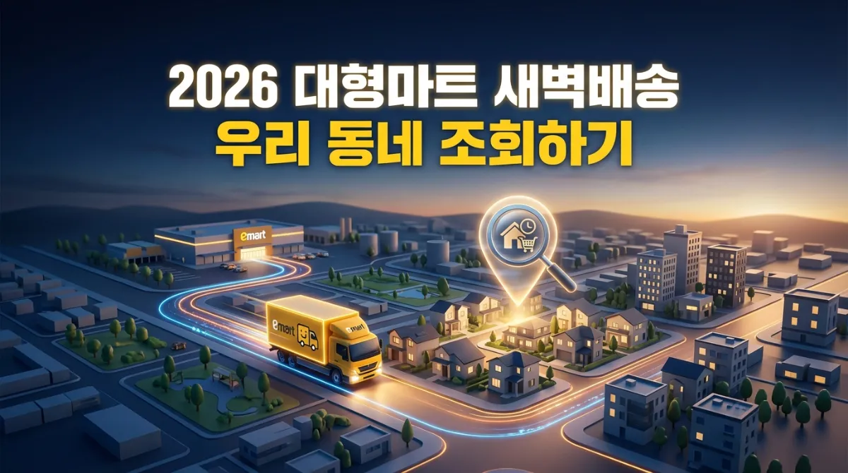 2026 대형마트 새벽배송 가능 지역 조회 지도와 이마트 규제 완화로 인한 우리 동네 변화 총정리