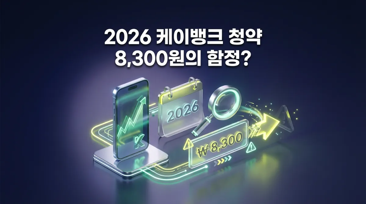 2026년 케이뱅크 공모주 청약 확정 일정과 8,300원 공모가 분석 및 주말 이자 주의사항