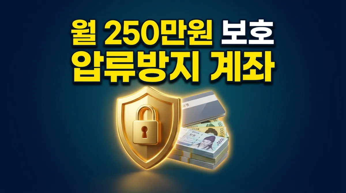 2026년 생계비계좌 개설 방법 및 월 250만원 압류방지 한도 적용 필수 서류 안내
