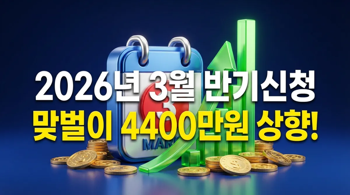 2026년 3월 근로장려금 반기 신청 방법, 맞벌이 4400만원 상향 자격 조건 및 지급일 완벽 정리