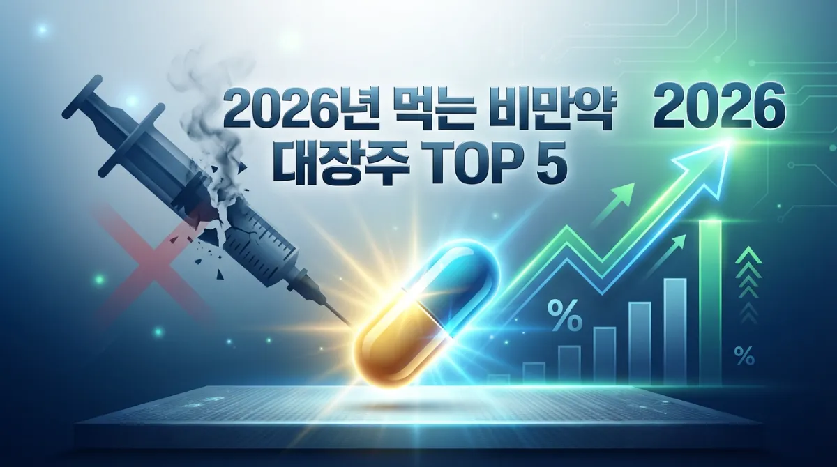 2026년 먹는 비만약 상용화 임박 관련주 및 대장주 TOP 5 분석: 주사기 없는 세상 경구용 비만치료제 전망