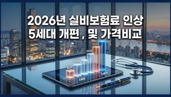 2026년 실비보험료 인상과 5세대 개편: 4세대 막차 전략 및 가격 비교 2026년 실비보험 인상 및 개편 전략 비교
