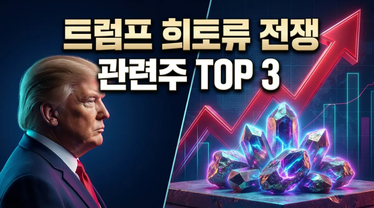 2026년 트럼프 희토류 전쟁 관련주 TOP 3 및 급등 수혜주 분석 차트