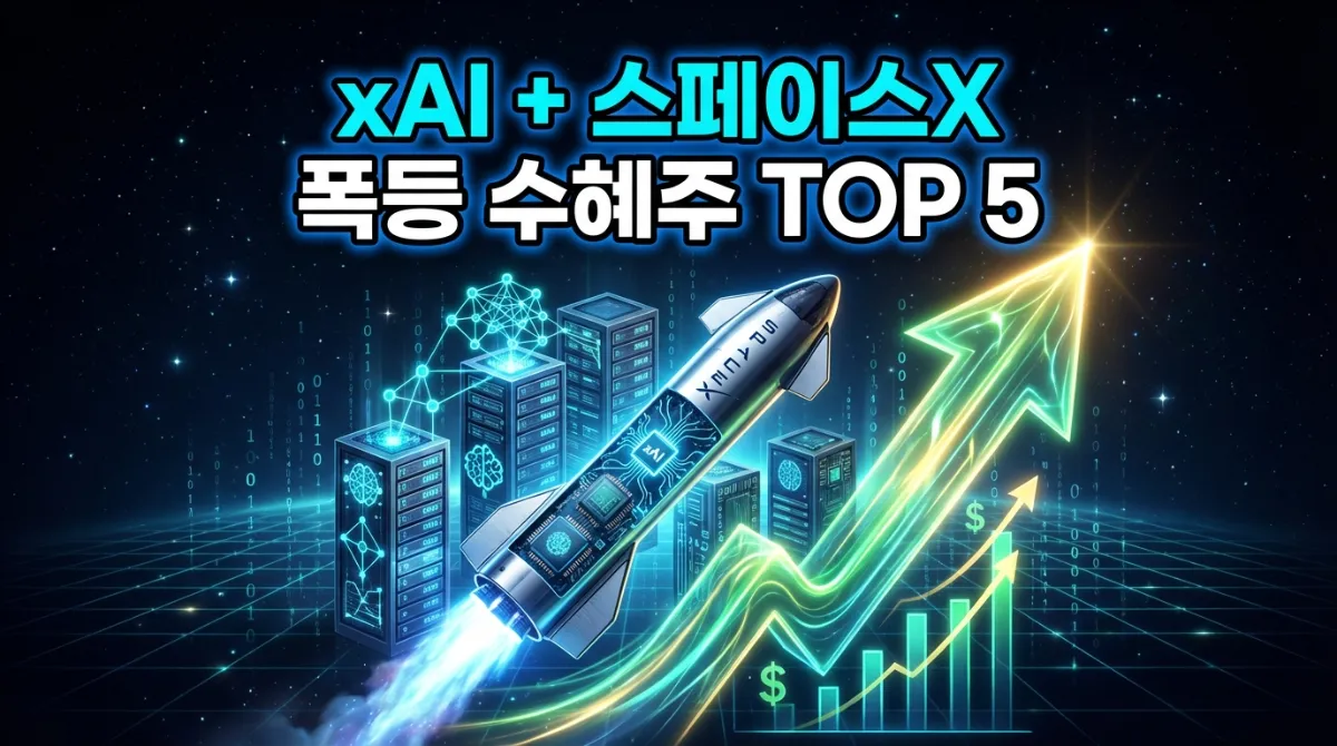 2026 xAI-스페이스X 합병 발표 및 미래에셋보다 폭등할 우주 데이터센터 수혜주 TOP 5