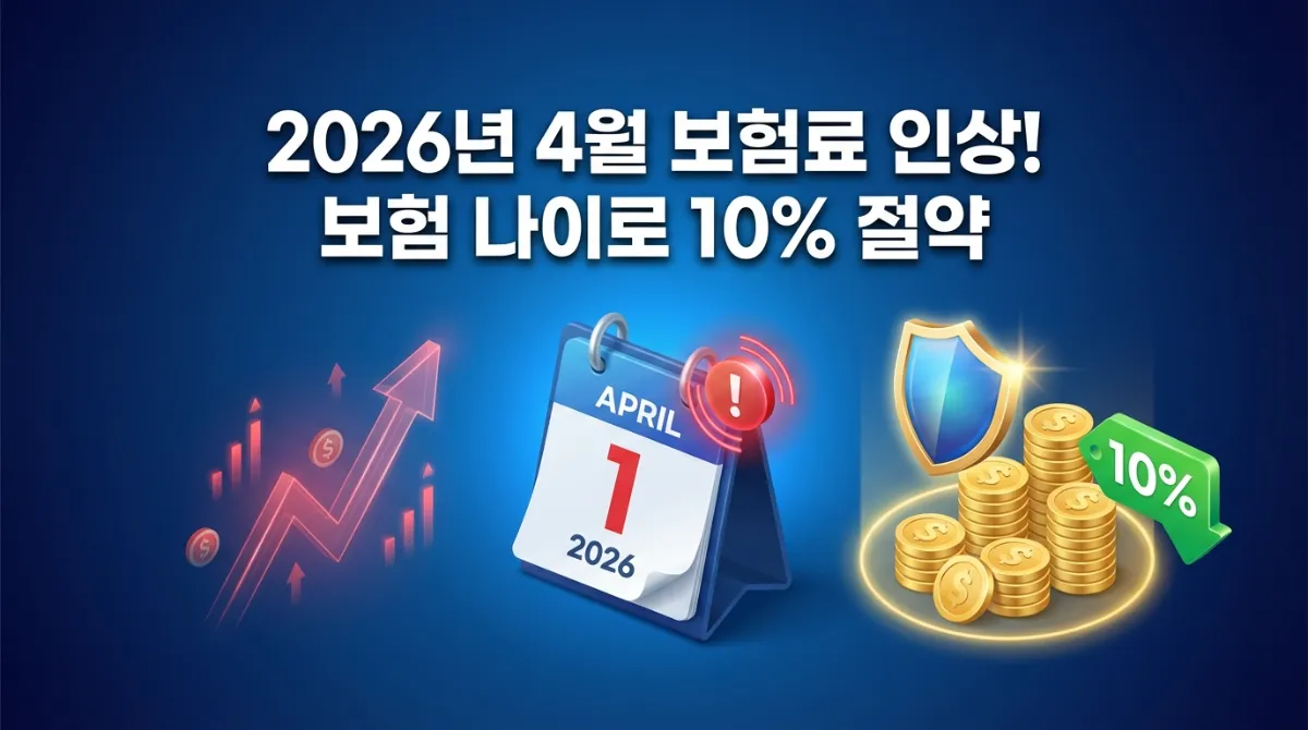 2026년 4월 보험료 인상 대비 내 보험 나이 계산하고 보험료 10% 아끼는 방법