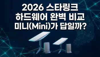 2026년 스타링크 하드웨어 제품별 성능 비교 및 요금제 분석: 스타링크 미니(Mini) 모델과 스탠다드 모델의 주요 사양 및 가격 가이드