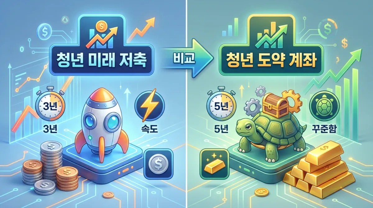 청년 지원금 종류 희망적금 및 도약계좌 비교