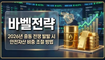 2026년 중동 전쟁 발발 시 개인 투자자 안전자산 비중 조절 방법