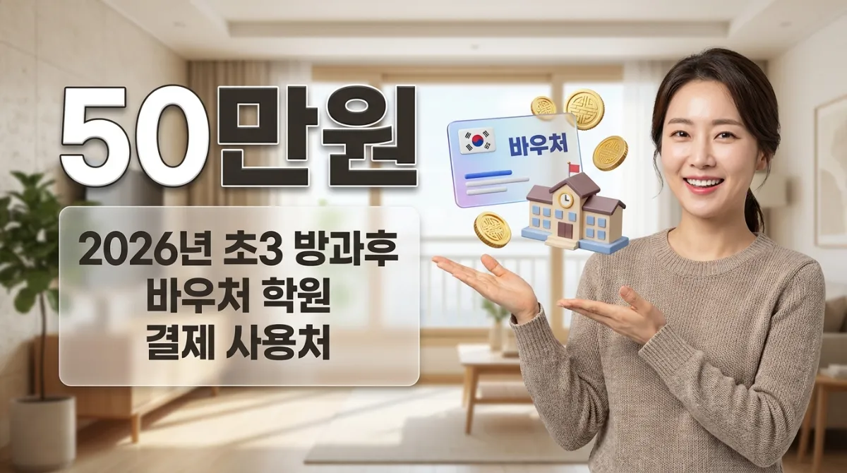 초3 방과후 바우처 학원 결제 가능 여부 및 2026년 사용처
