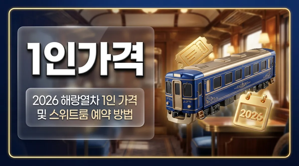 해랑기차여행 1인 가격 및 스위트룸 예약 가이드