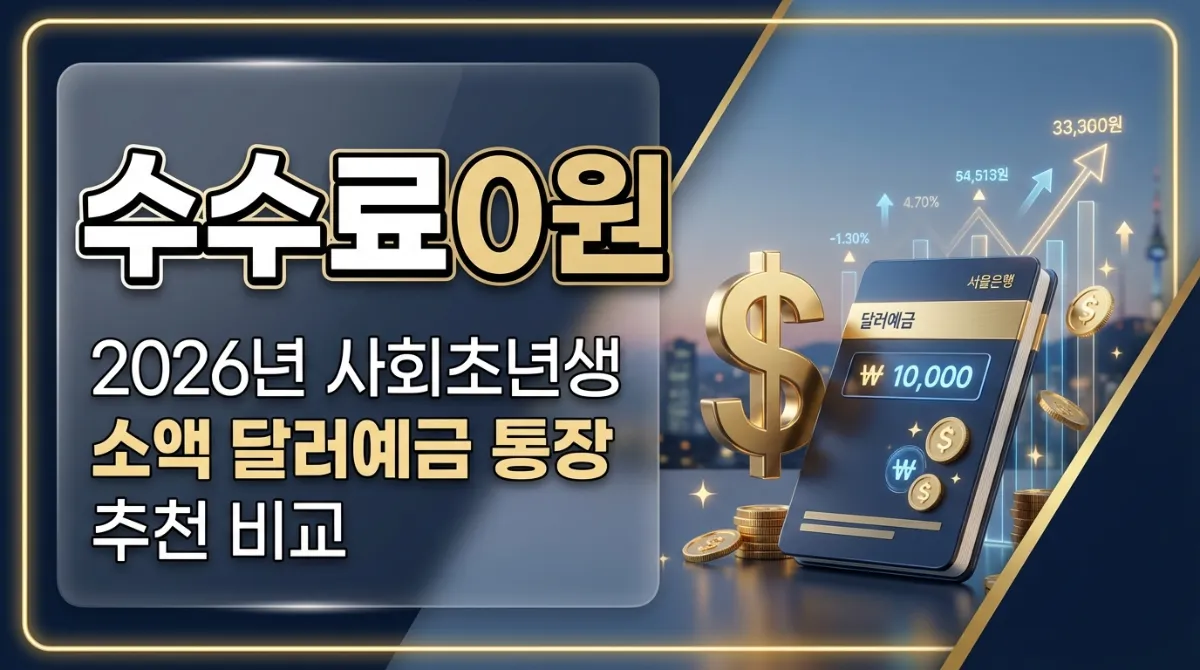 환테크 통장 추천 및 달러 예금 수수료 비교표