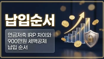 연금저축 IRP 차이 900만원 세액공제 팁
