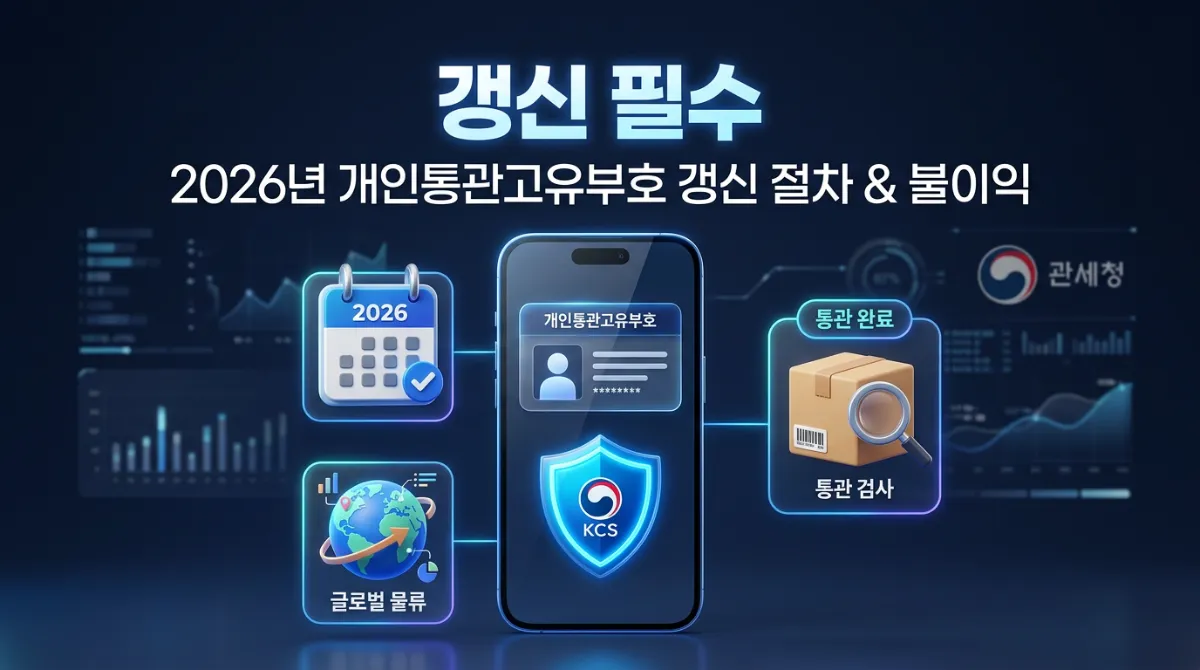 개인통관고유부호 갱신 방법 및 2026년 절차